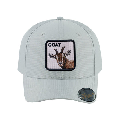 Goat V2 6-Panel Baseball Cap with Light Grey front and Light Grey back