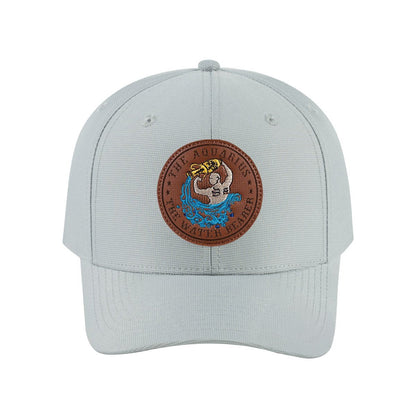 Aquarius Zodiac V2 6-Panel Baseball Cap with Light Grey front and Light Grey back