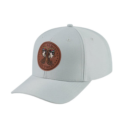 Gemini Zodiac V2 6-Panel Baseball Cap with Light Grey front and Light Grey back