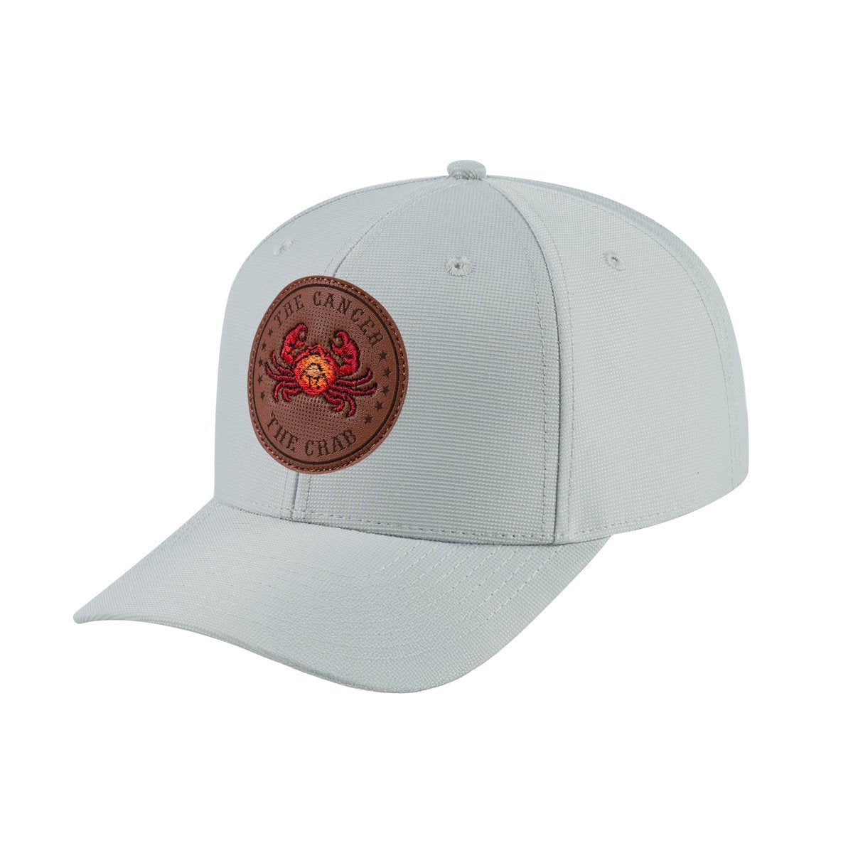 Cancer Zodiac V2 6-Panel Baseball Cap with Light Grey front and Light Grey back