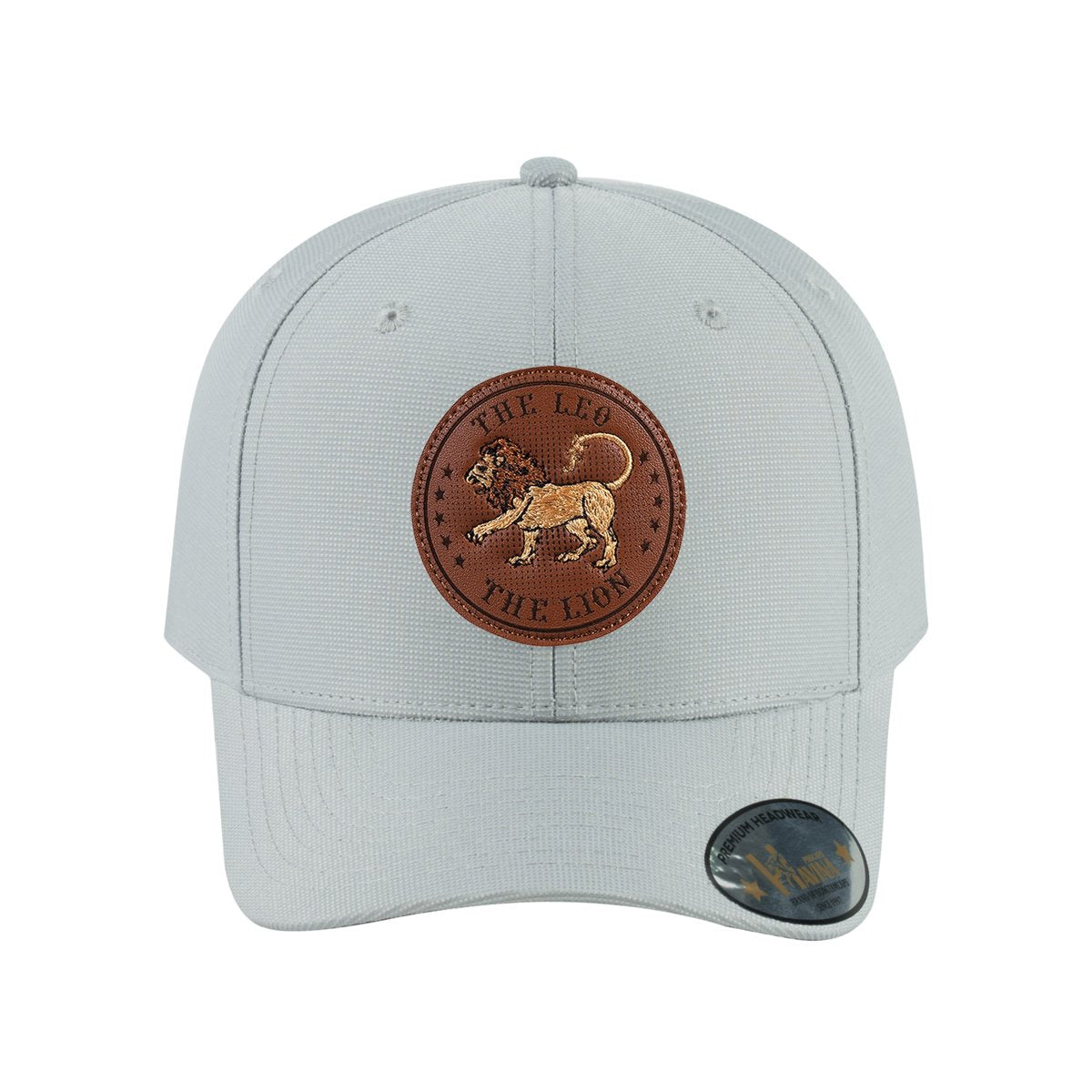 Leo Zodiac V2 6-Panel Baseball Cap with Light Grey front and Light Grey back