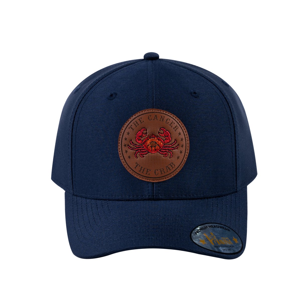 Cancer Zodiac V2 6-Panel Baseball Cap with Navy front and Navy back