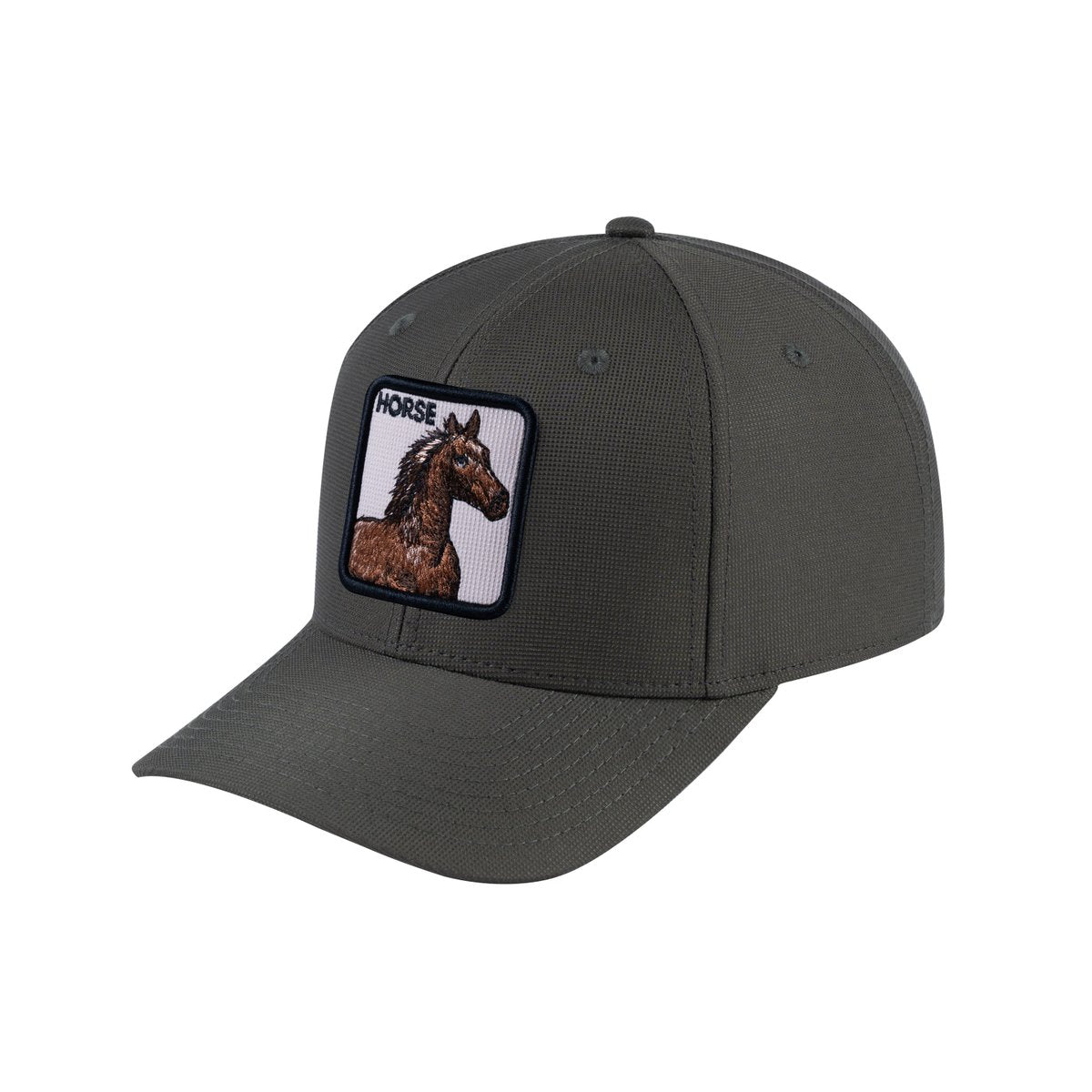 Horse V2 6-Panel Baseball Cap with Olive front and Olive back