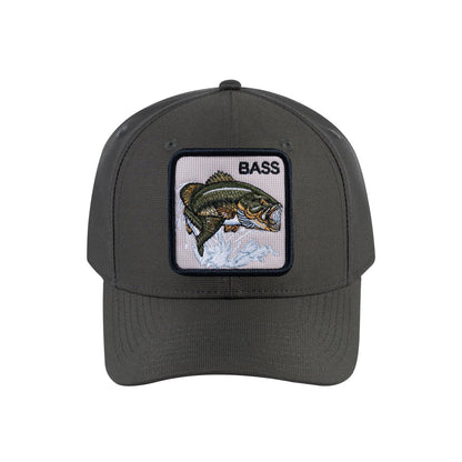 Bass V2 6-Panel Baseball Cap with Olive front and Olive back