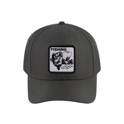 Fishing V2 6-Panel Baseball Cap with Olive front and Olive back