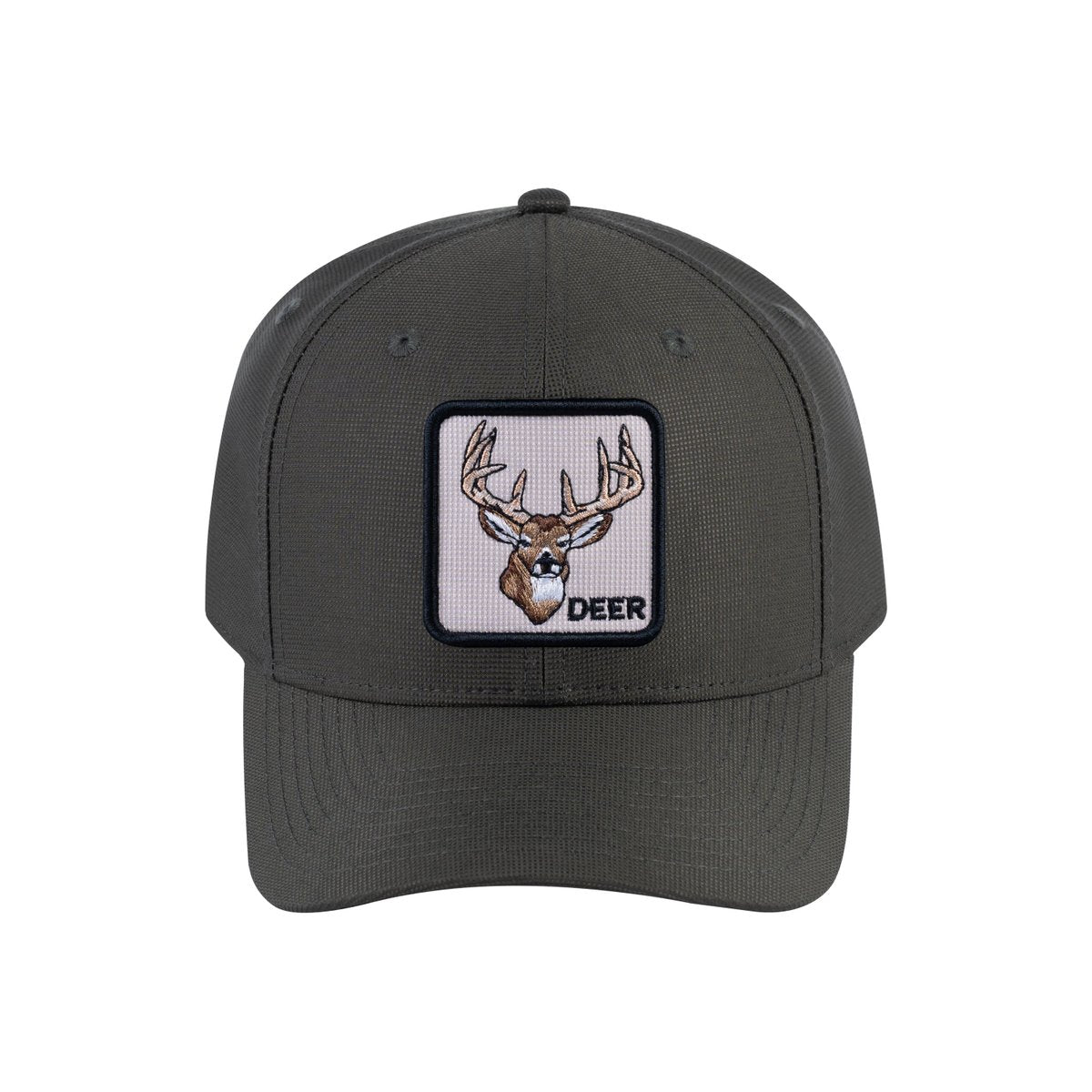 Deer V2 6-Panel Baseball Cap with Olive front and Olive back