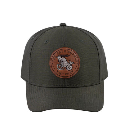 Capricorn Zodiac V2 6-Panel Baseball Cap with Olive front and Olive back