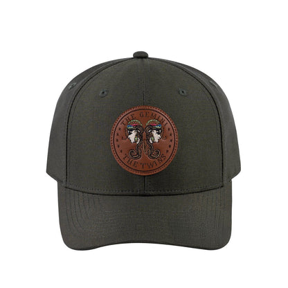 Gemini Zodiac V2 6-Panel Baseball Cap with Olive front and Olive back