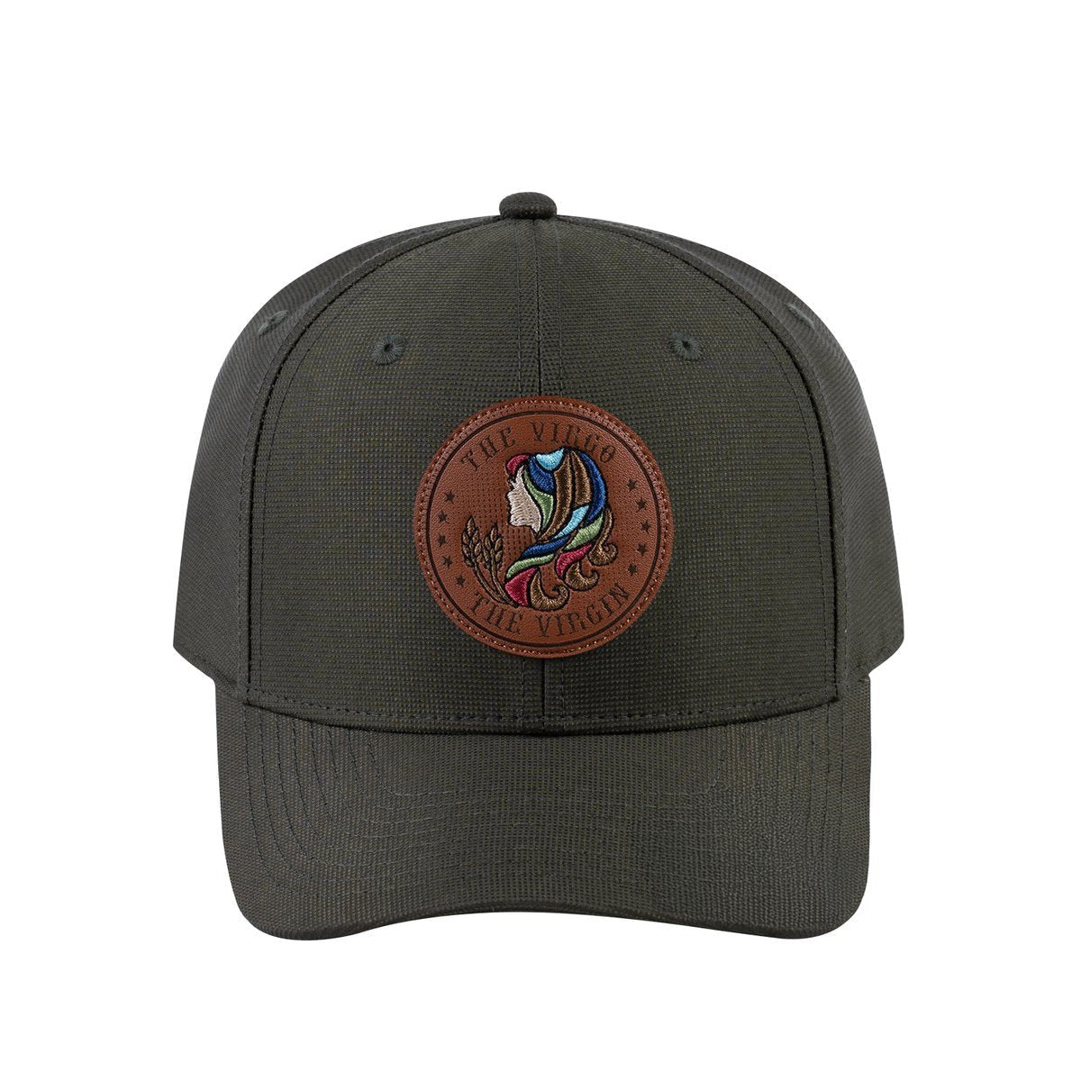 Virgo Zodiac V2 6-Panel Baseball Cap with Olive front and Olive back