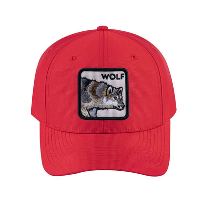 Wolf V2 6-Panel Baseball Cap with Red front and Red back