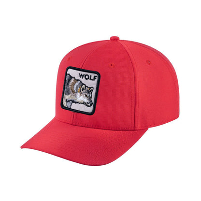 Wolf V2 6-Panel Baseball Cap with Red front and Red back