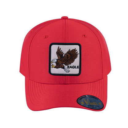Eagle V2 6-Panel Baseball Cap with Red front and Red back