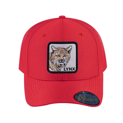 Lynx V2 6-Panel Baseball Cap with Red front and Red back