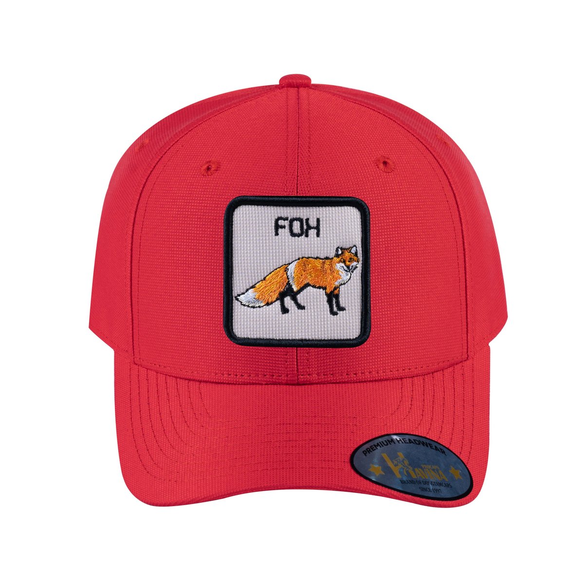 Fox V2 6-Panel Baseball Cap with Red front and Red back