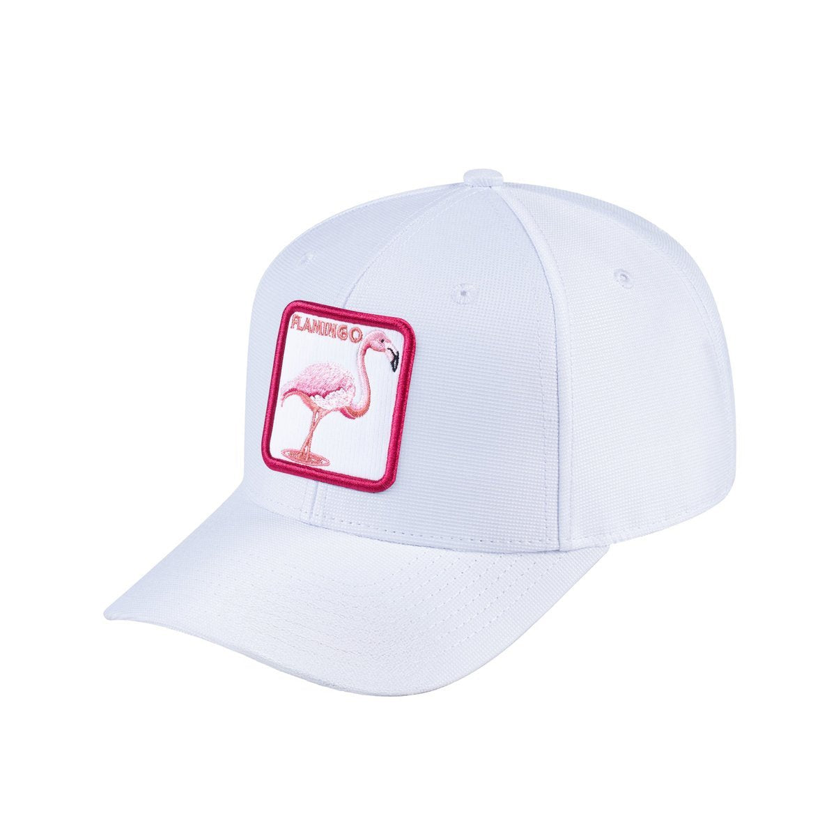 Flamingo V2 6-Panel Baseball Cap with White front and White back