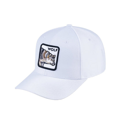 Wolf V2 6-Panel Baseball Cap with White front and White back