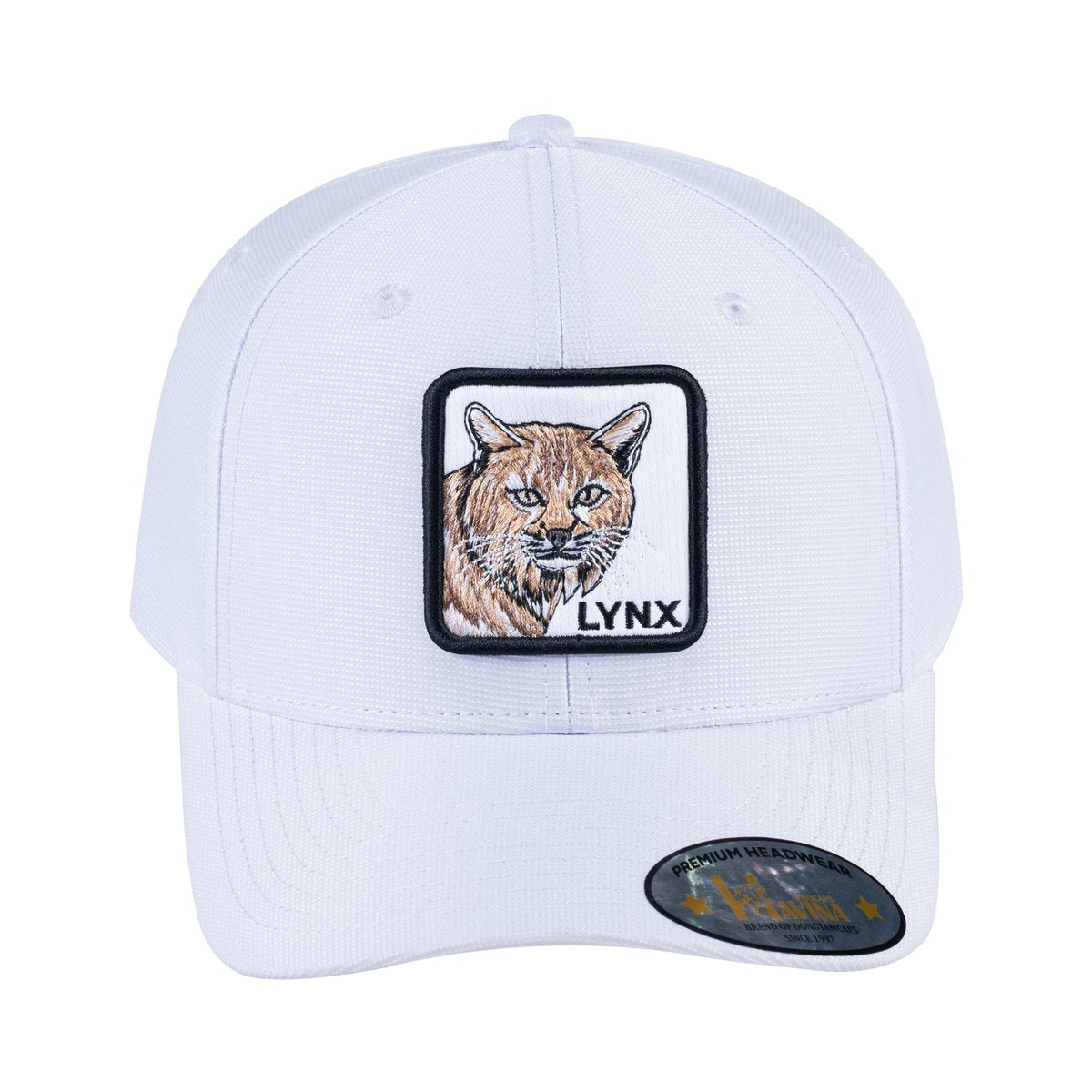 Lynx V2 6-Panel Baseball Cap with White front and White back