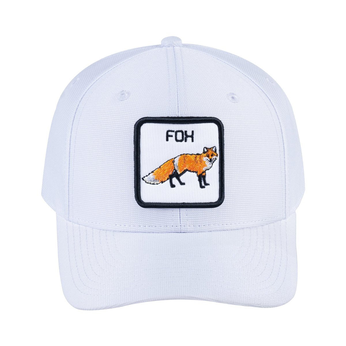 Fox V2 6-Panel Baseball Cap with White front and White back