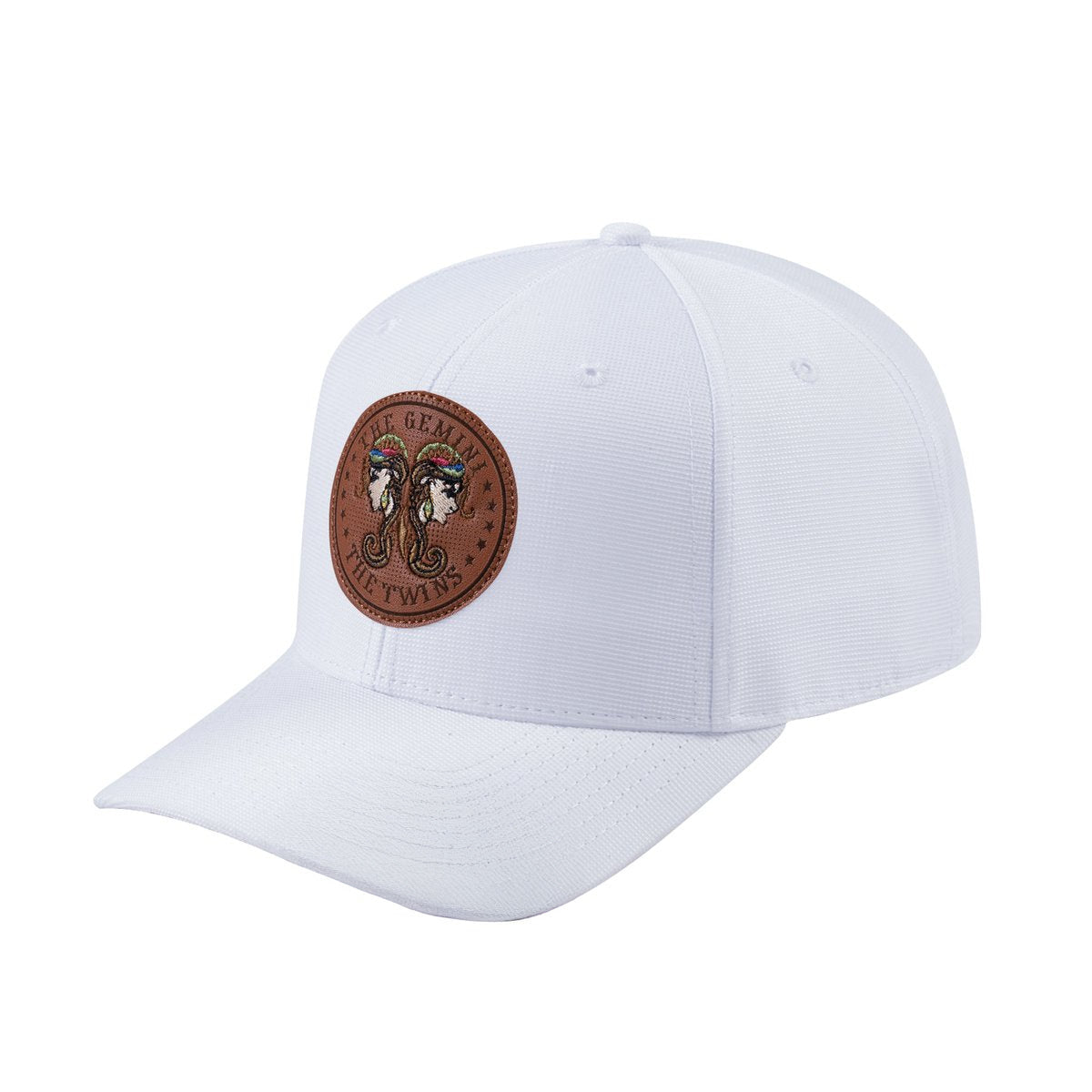 Gemini Zodiac V2 6-Panel Baseball Cap with White front and White back