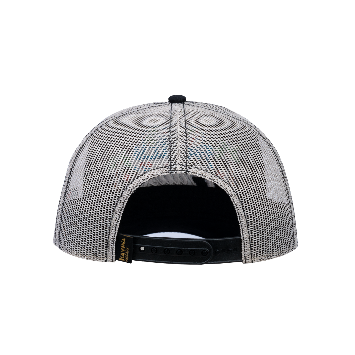 Embroidered Family Cruise - Traveling - 6 Panel Trucker Hat - Black/Beige - Zig Zag
