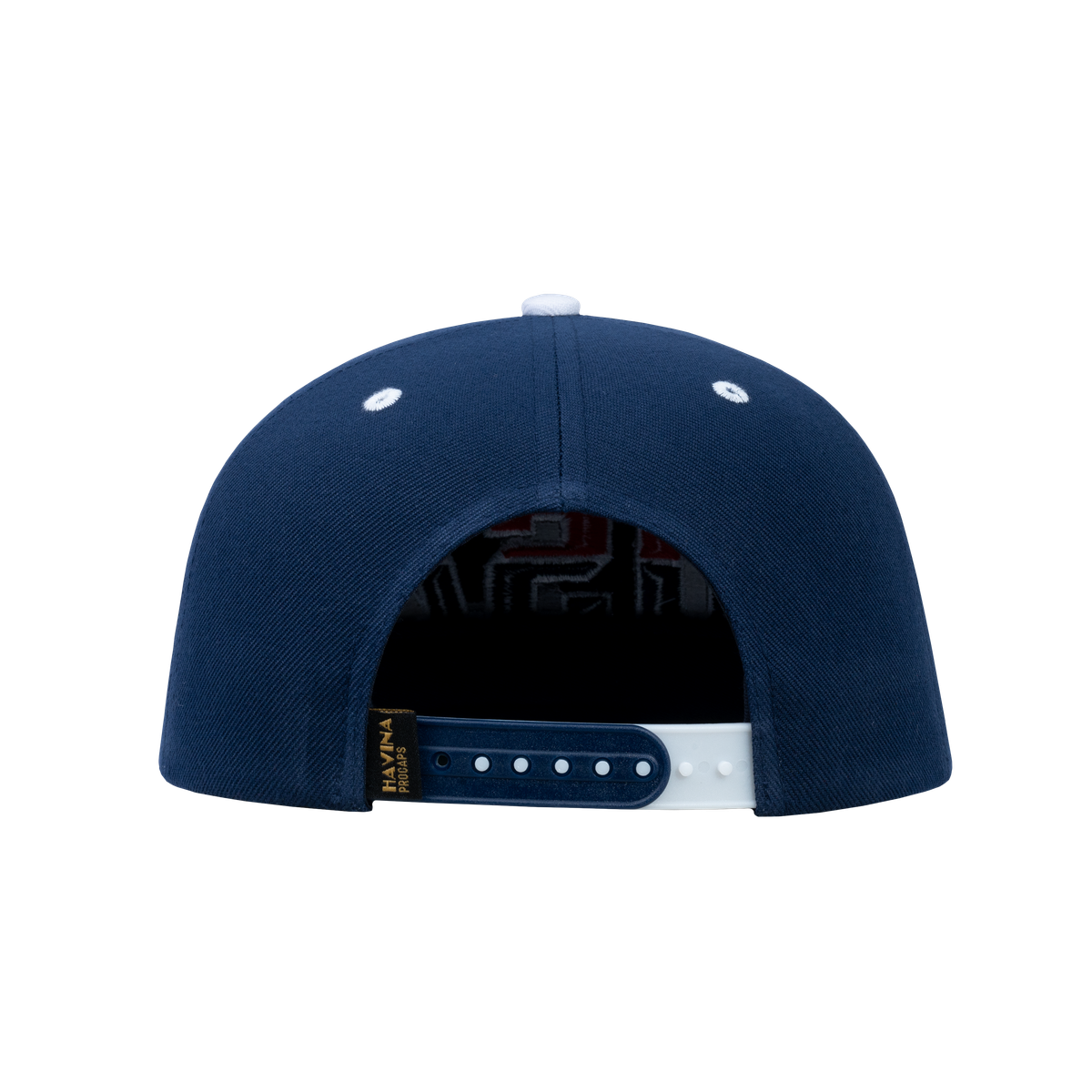 Embroidered Classic US American Flag - 6 Panel Snap Baseball Cap - Navy