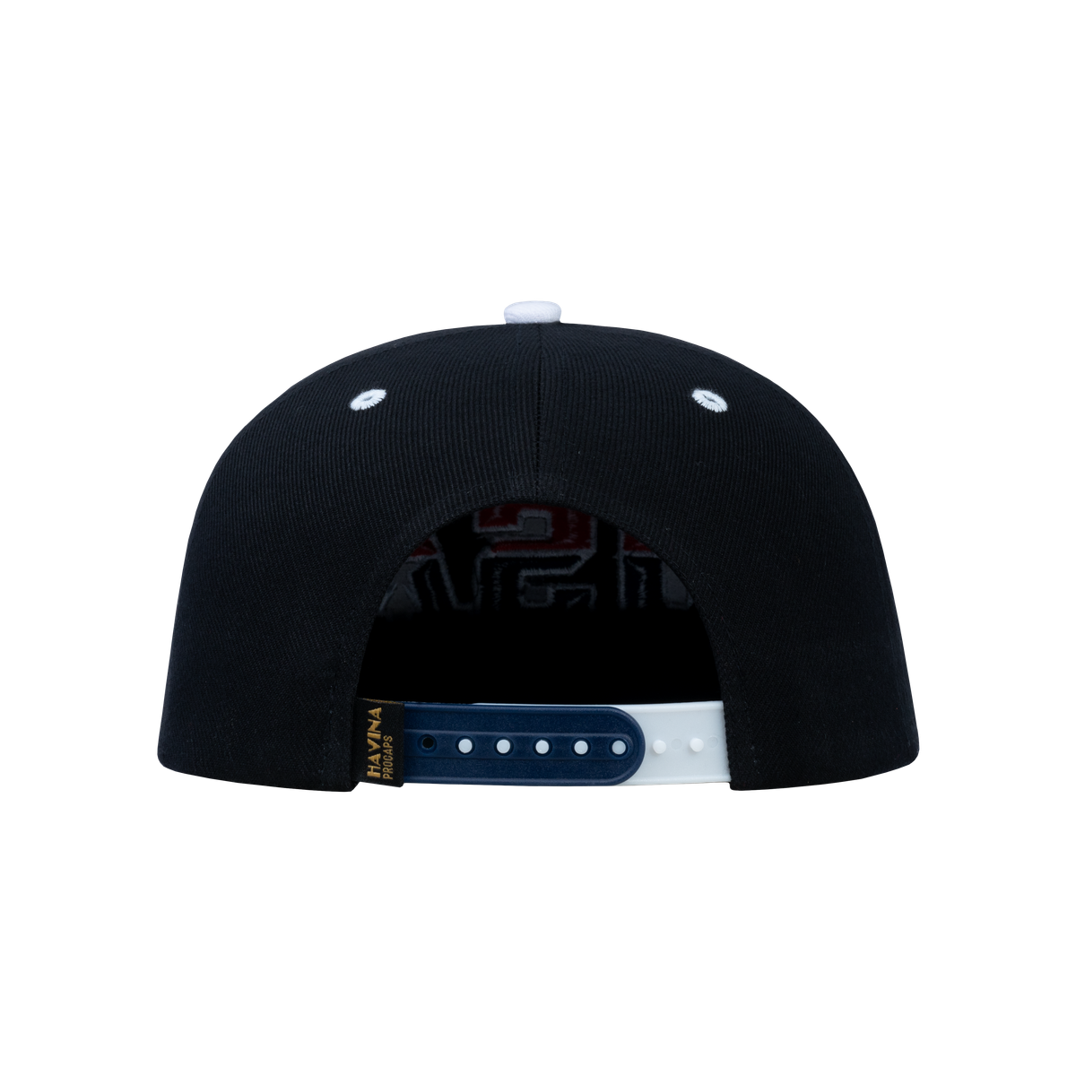 Embroidered Classic US American Flag - 6 Panel Snap Baseball Cap - Black