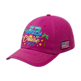 Family Cruise, Traveling 6-Panel Baseball Cap with Pink front and Pink back