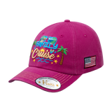 Embroidered Family Cruise - Traveling - 6 Panel Baseball Cap - Pink - Classic