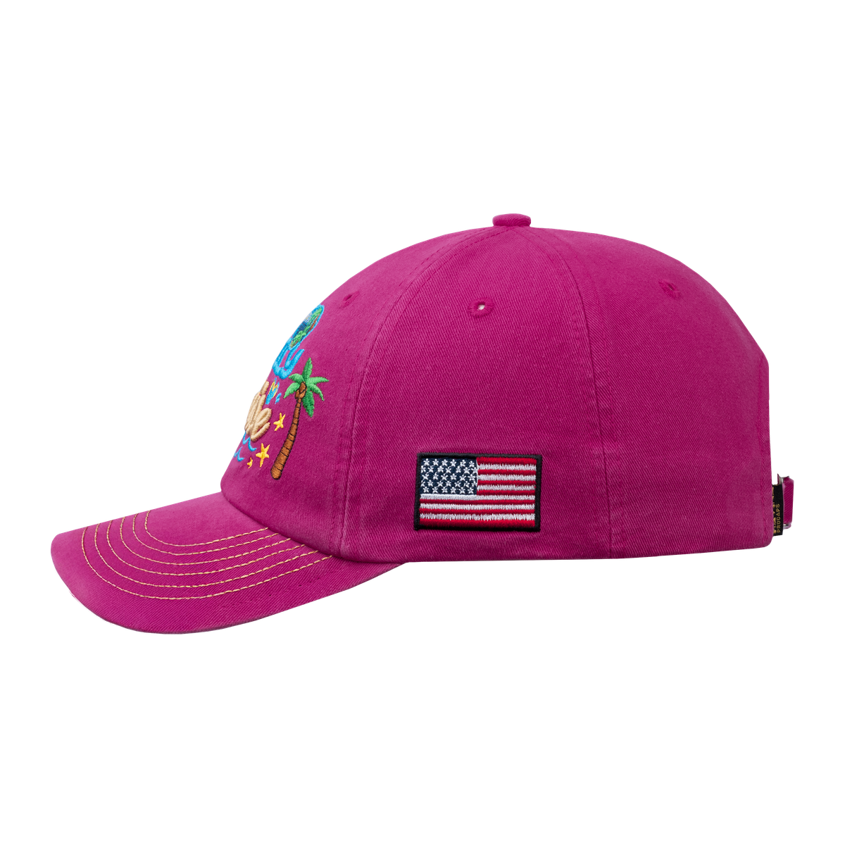 Family Cruise, Traveling 6-Panel Baseball Cap with Pink front and Pink back
