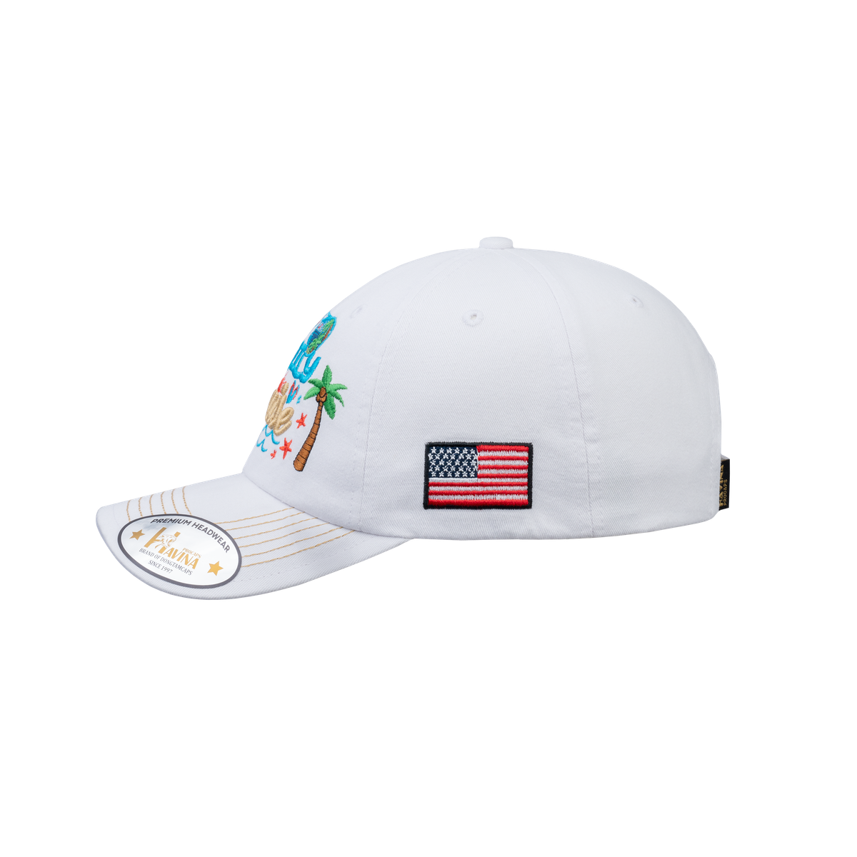 Embroidered Family Cruise - Traveling - 6 Panel Baseball Cap - White - Classic