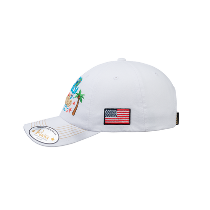 Embroidered Family Cruise - Traveling - 6 Panel Baseball Cap - White - Classic
