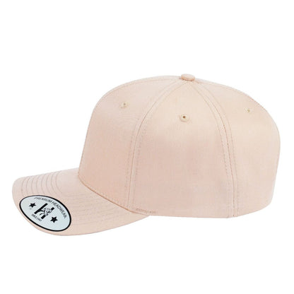 Blank 6-Panel Baseball Cap with Beige front and Beige back