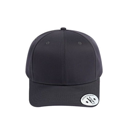 Blank 6-Panel Baseball Cap with Black front and Black back