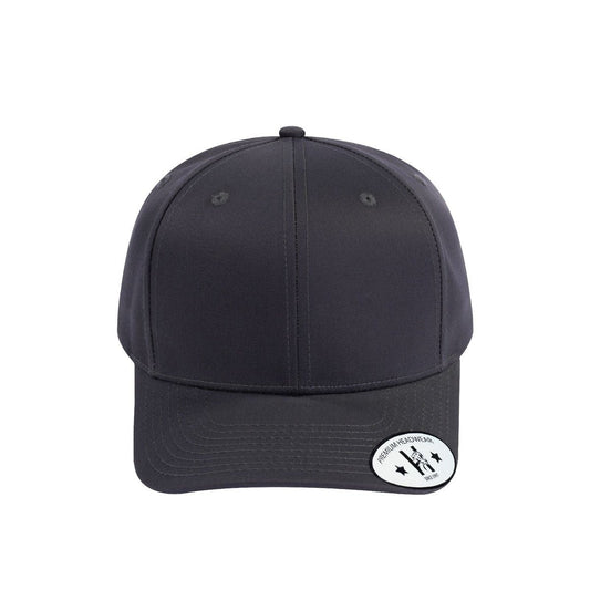 Blank 6-Panel Baseball Cap with Black front and Black back