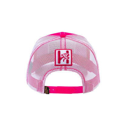 Embroidered The Us Flag - 6 Panel Trucker Hat - Pink/White - Classic