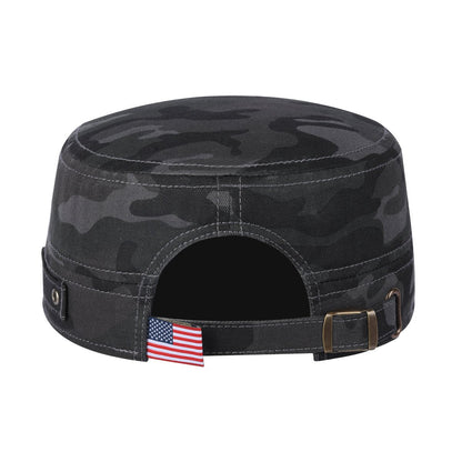Embroidered The USA - Military Hat - Black Camo/Black Camo