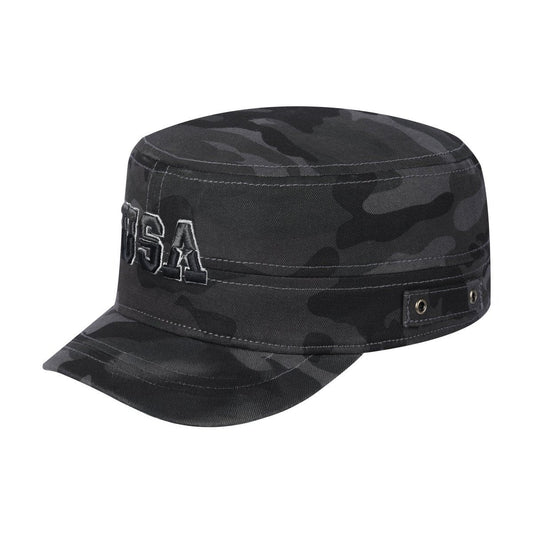 USA Military Hat with Black Camo front and Black Camo back