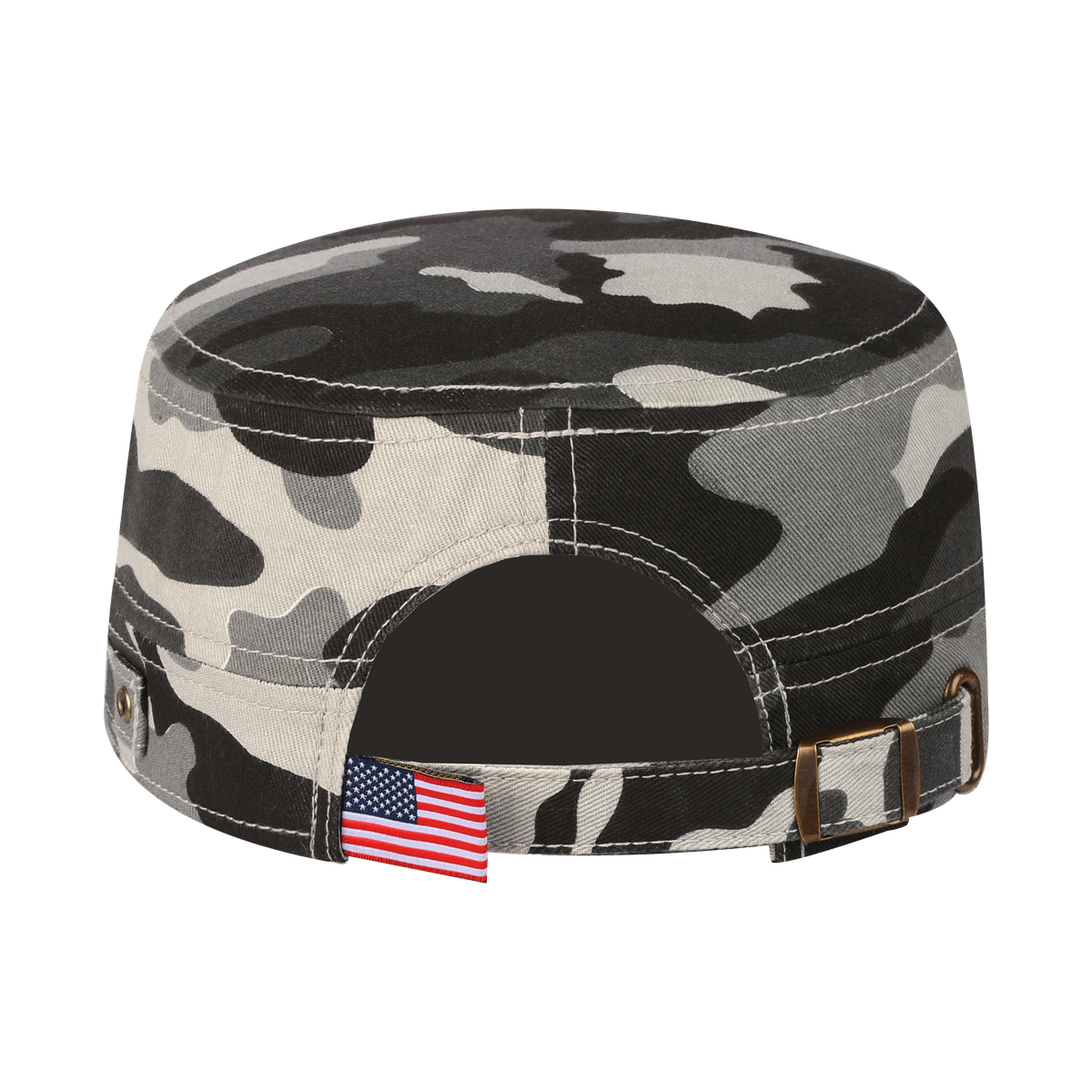 Rubber The US Flag - Military Hat - Grey Camo/Grey Camo