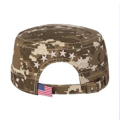 Embroidered The Star - Military Hat - Khaki Camo 2/Khaki Camo 2