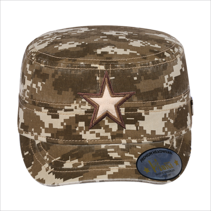 Embroidered The Star - Military Hat - Khaki Camo 2/Khaki Camo 2