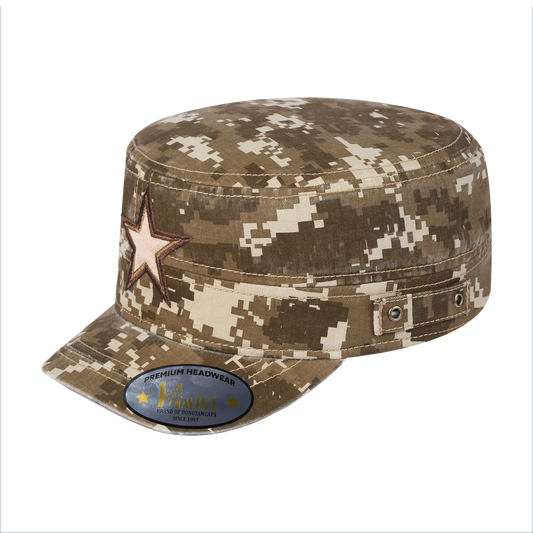 Embroidered The Star - Military Hat - Khaki Camo 2/Khaki Camo 2