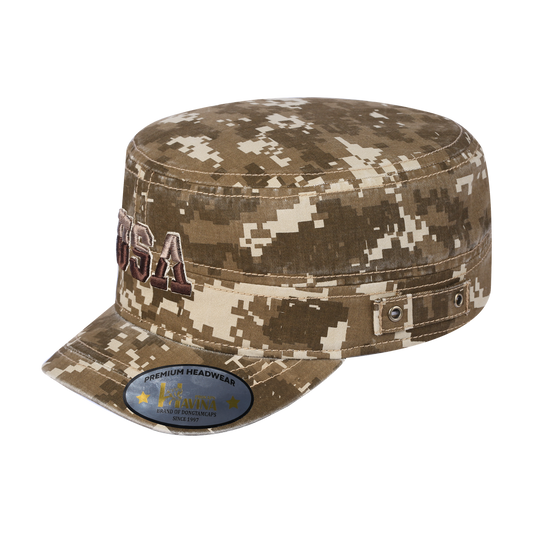 Embroidered The USA - Military Hat - Khaki Camo 2/Khaki Camo 2