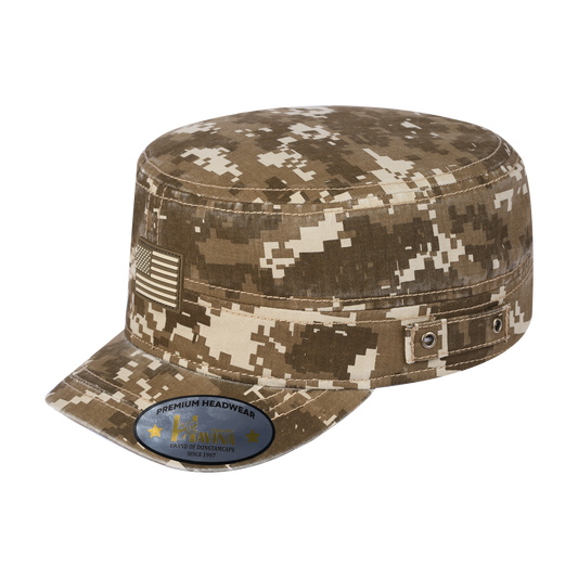 Rubber The US Flag - Military Hat - Khaki Camo 2/Khaki Camo 2