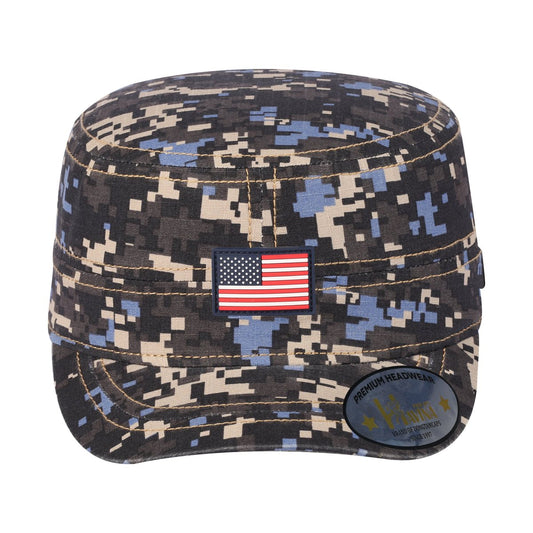 Rubber The US Flag - Military Hat - Navy Camo/Navy Camo