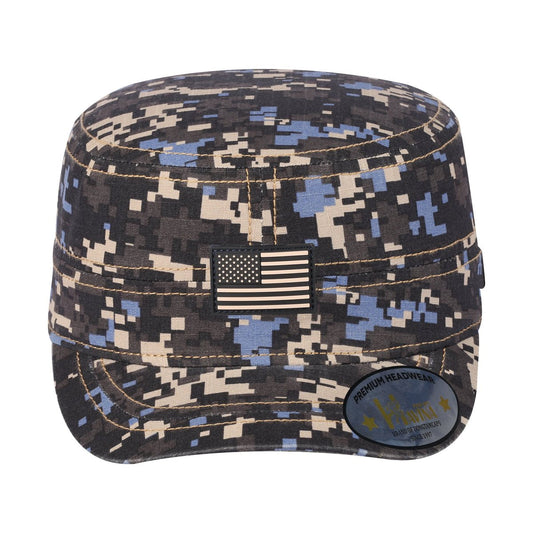 Rubber The US Flag - Military Hat - Navy Camo 2/Navy Camo 2