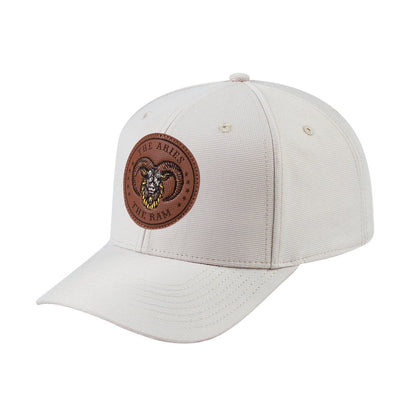 Aries Zodiac V2 6-Panel Baseball Cap with Beige front and Beige back