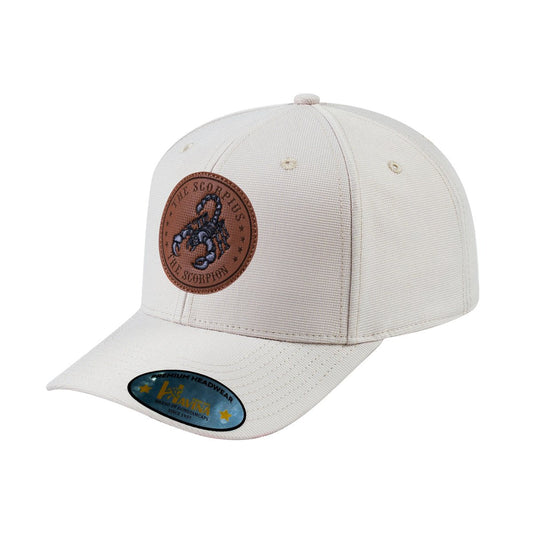 V2 Embroidered And Laser-Engraved Scorpius Zodiac (October 23 - November 21) - 6 Panel Baseball Cap - Beige/Beige