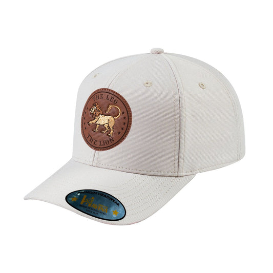 V2 Embroidered And Laser-Engraved Leo Zodiac (July 23 - August 22) - 6 Panel Baseball Cap - Beige/Beige