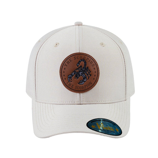 V2 Embroidered And Laser-Engraved Scorpius Zodiac (October 23 - November 21) - 6 Panel Baseball Cap - Beige/Beige
