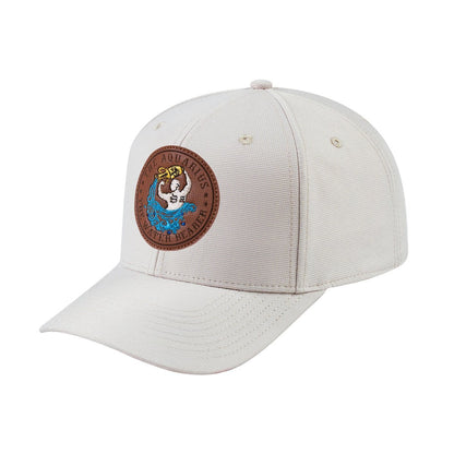 Aquarius Zodiac V2 6-Panel Baseball Cap with Beige front and Beige back